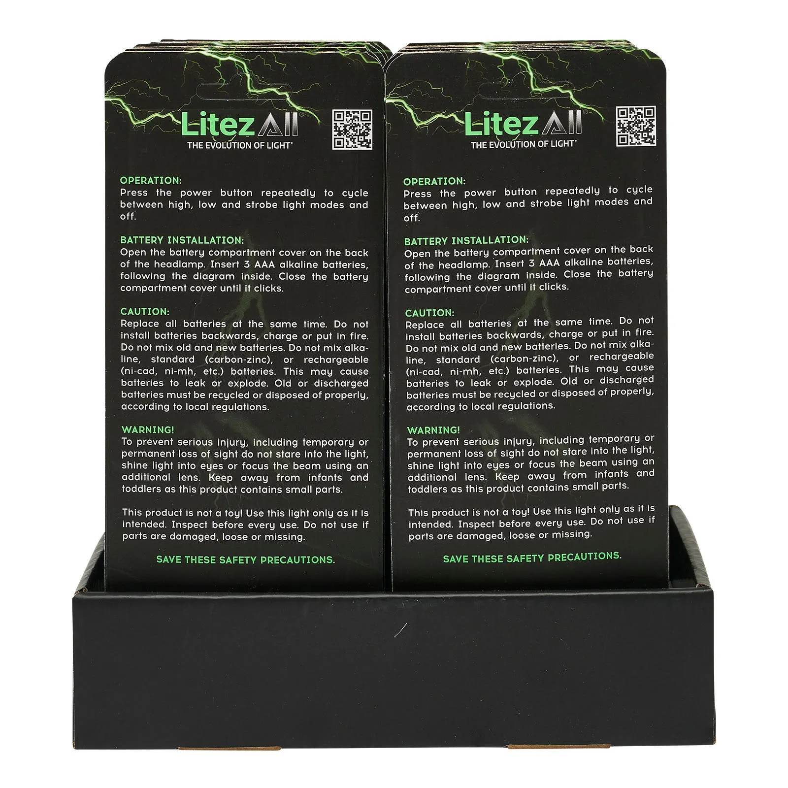LitezAll 120 Lumen LED Mini Headlamp 2 Pack