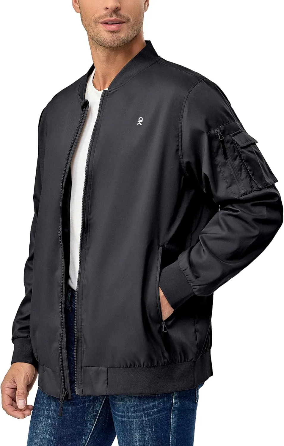 Little Donkey Andy Men's Lightweight Bomber Jacket Causal Fashion Flight Windbreaker Fall Spring Outdoor Coat