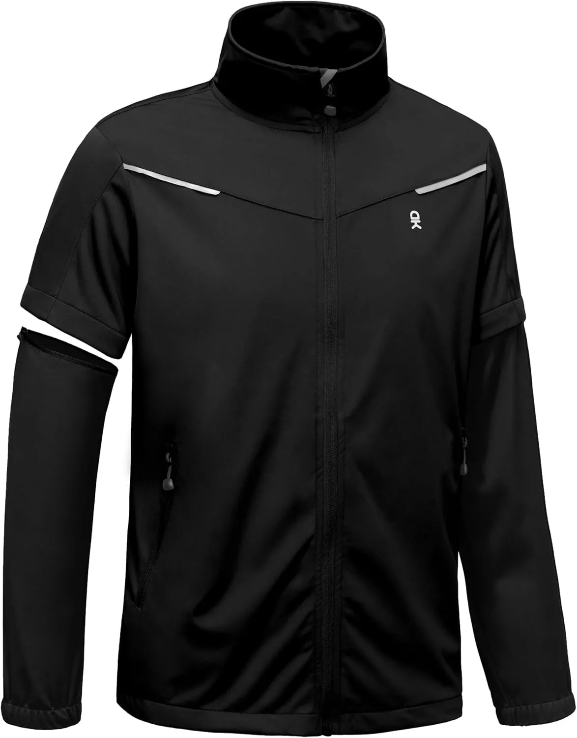 Little Donkey Andy Men's Lightweight Softshell Jackets Waterproof Removable Sleeve for Golf Hiking Cycling Running