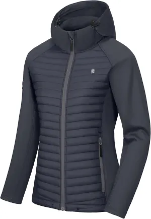 Little Donkey Andy Women's Insulated Hiking Jacket, Thermal Running Hybrid Jacket, Lightweight Breathable and Warm
