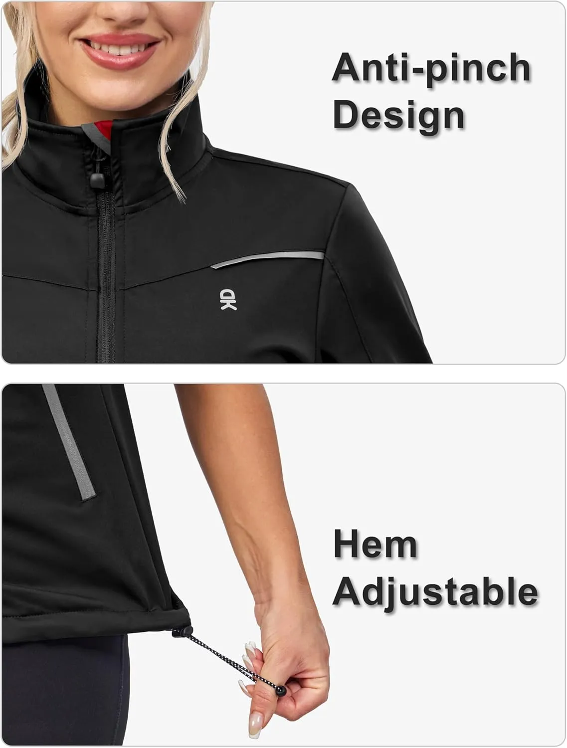 Little Donkey Andy Women's Short Sleeve Jacket Windproof Lightweight Vest for Golf Hiking Running