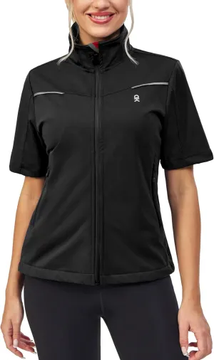 Little Donkey Andy Women's Short Sleeve Jacket Windproof Lightweight Vest for Golf Hiking Running
