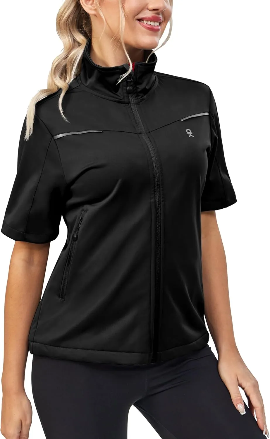 Little Donkey Andy Women's Short Sleeve Jacket Windproof Lightweight Vest for Golf Hiking Running