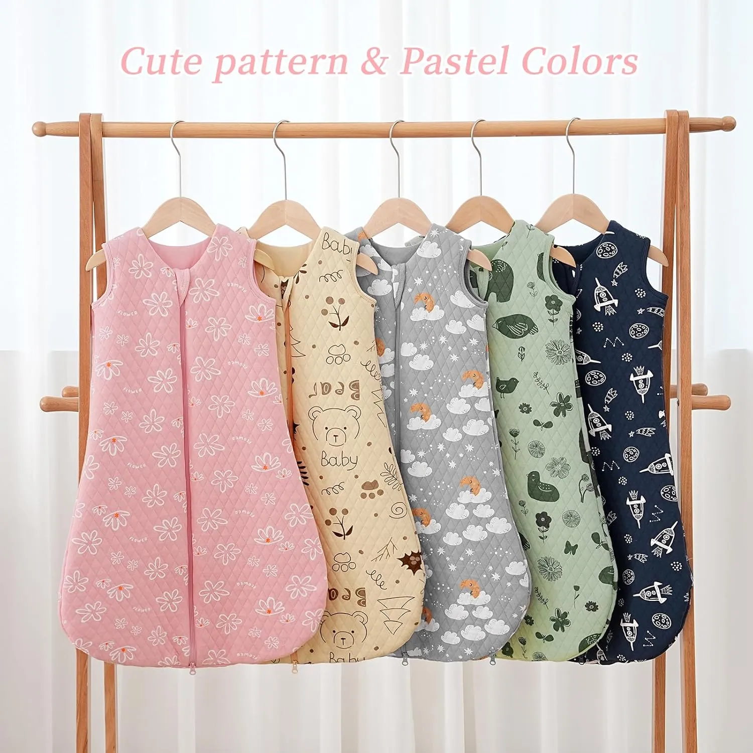 Looxii Baby Wearable Blanket Sleep Sack 18-24 Months 2.5 TOG Cotton Quilted Toddler Sleeping Sack 2-Way Zipper Warm for Winter