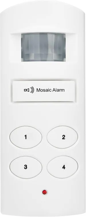 Loud 135db Keypad Motion Sensor Alarm Siren for Garage, Shed. Portable Cordless Battery Operated Travel PIR Motion Detector Alert. Indoor USB Powered Infrared Home Security Intruder, Burglar Alarm