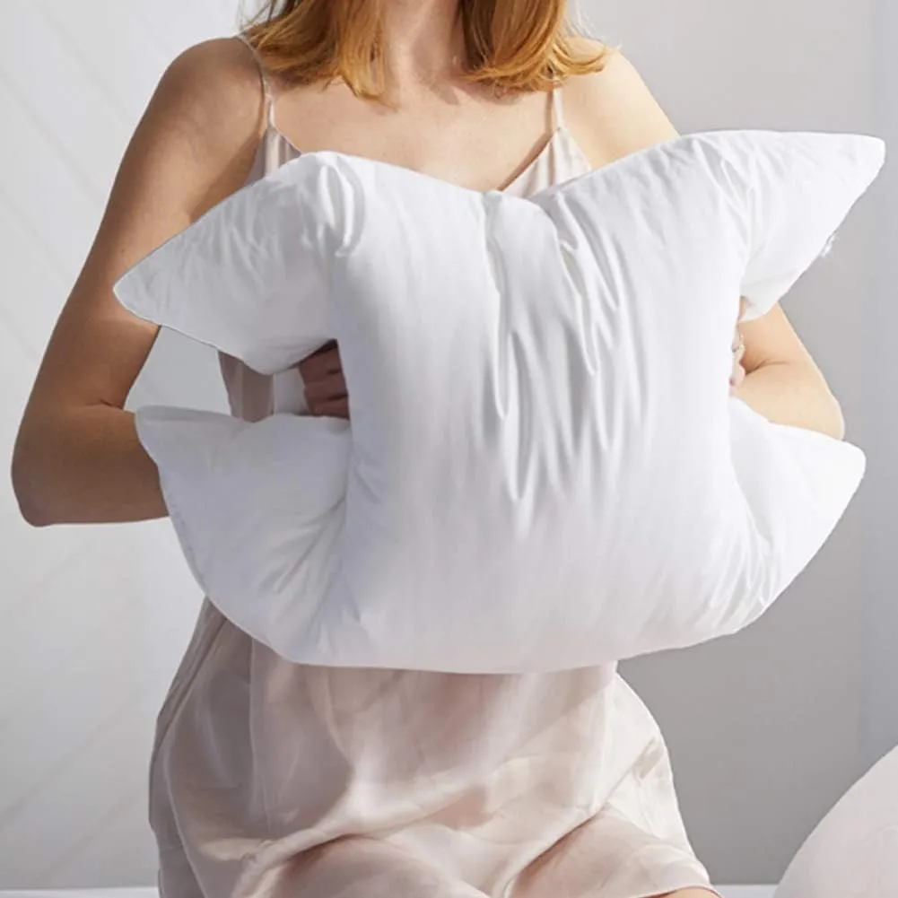 Luxury Feathers Down Pillows Queen Size Set of 2, Hotel Quality Fluffy Bed Pillows, Soft Pillows for Sleeping, Organic Cotton Cover(20x28”, Pack of 2)