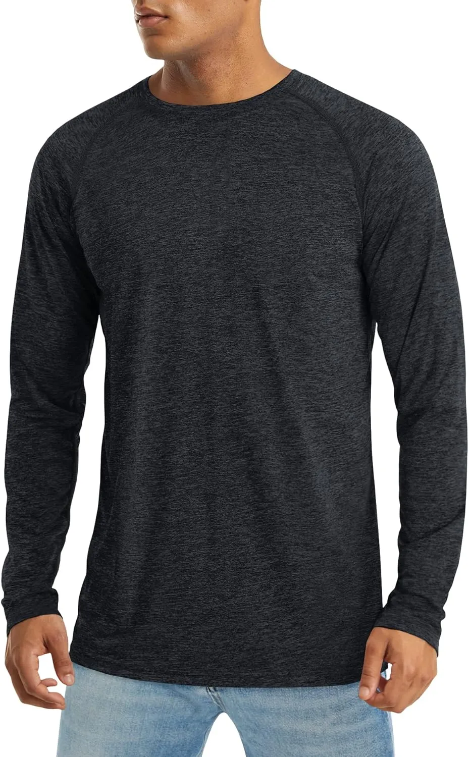 MAGCOMSEN Men's Long Sleeve Shirt Quick Dry UPF 50  Sun Protection Lightweight T-Shirt Athletic Workout Fishing Tee