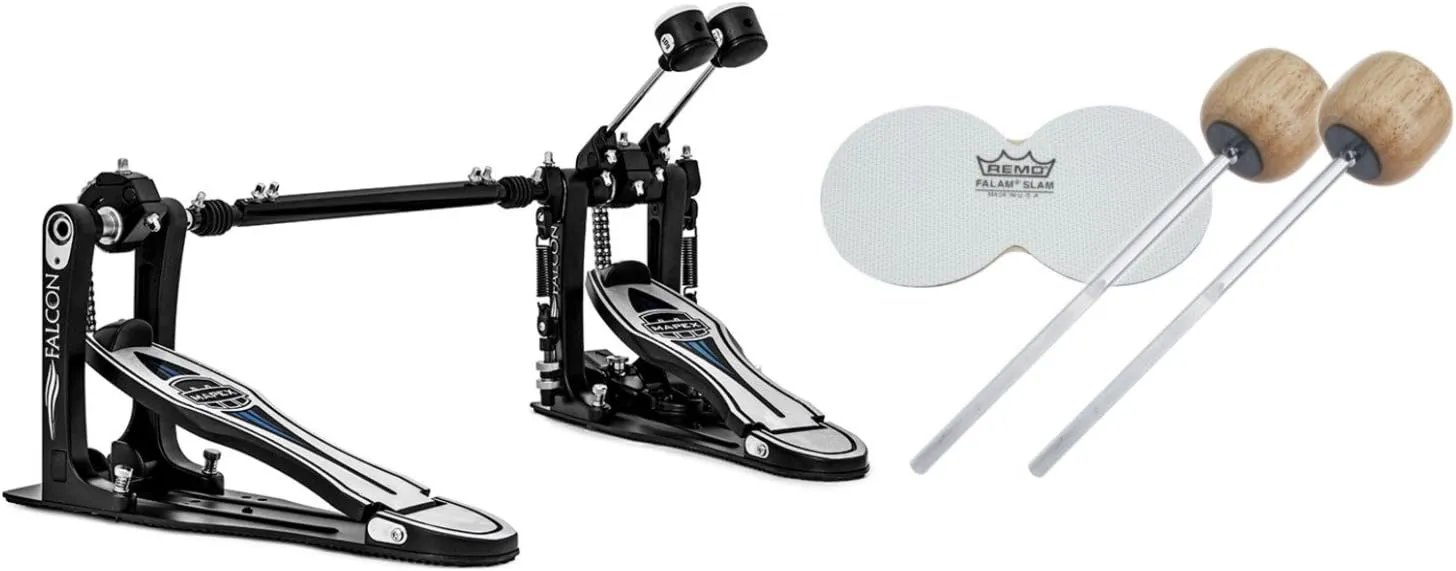 Mapex PF1000TW Falcon Double Bass Drum Pedal w/Extra Beaters and Impact Patch