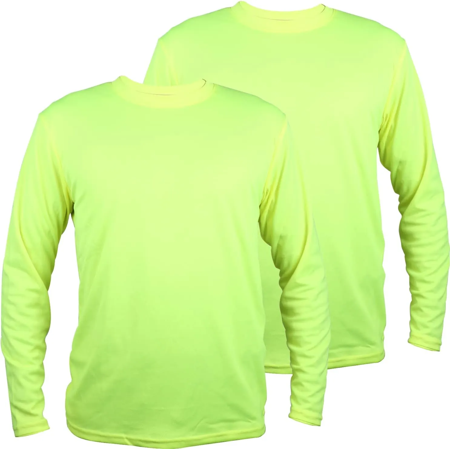Men Ultra-Lightweight UPF 50  Sun Protection Breathable T-Shirts Long Sleeve-2 Pack