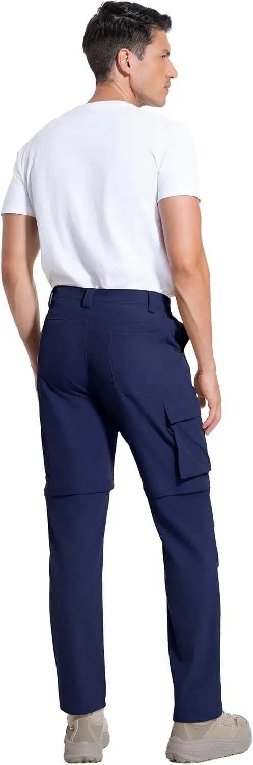 Men's Hiking Convertible Pants Quick Dry Lightweight Zip Off Cargo Pant Waterproof Fishing Shorts for Outdoor,Safari,Camping