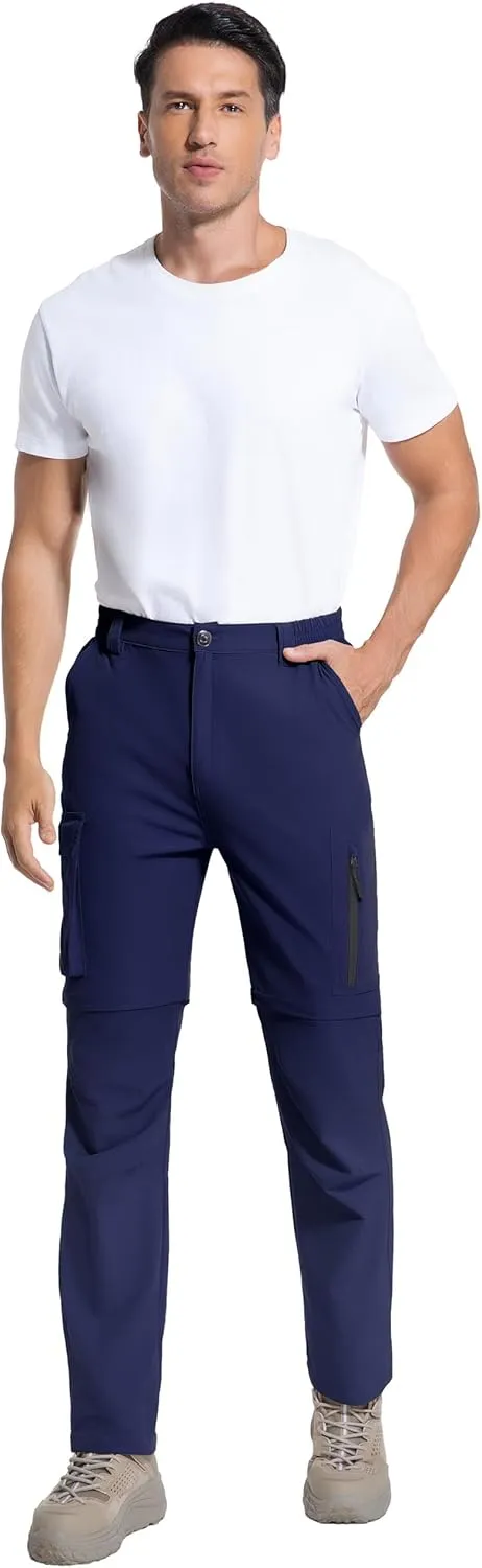 Men's Hiking Convertible Pants Quick Dry Lightweight Zip Off Cargo Pant Waterproof Fishing Shorts for Outdoor,Safari,Camping