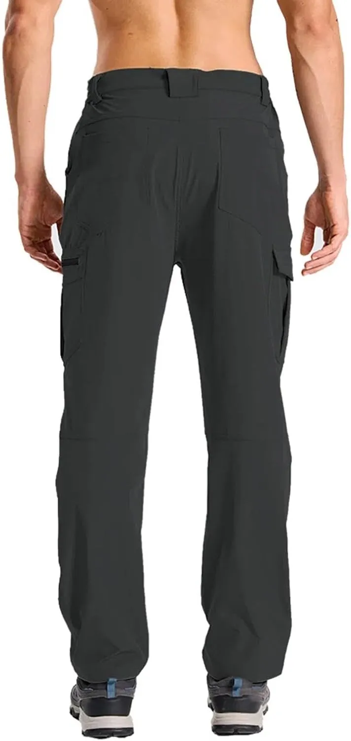 Mens Lightweight Hiking Cargo Pants Quick Dry Waterproof Travel Fishing Climbing Outdoor Tactical Work Pants for Men