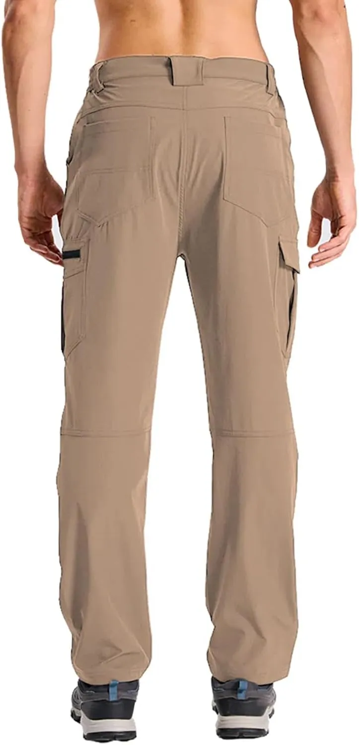Mens Lightweight Hiking Cargo Pants Quick Dry Waterproof Travel Fishing Climbing Outdoor Tactical Work Pants for Men