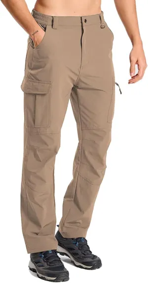 Mens Lightweight Hiking Cargo Pants Quick Dry Waterproof Travel Fishing Climbing Outdoor Tactical Work Pants for Men