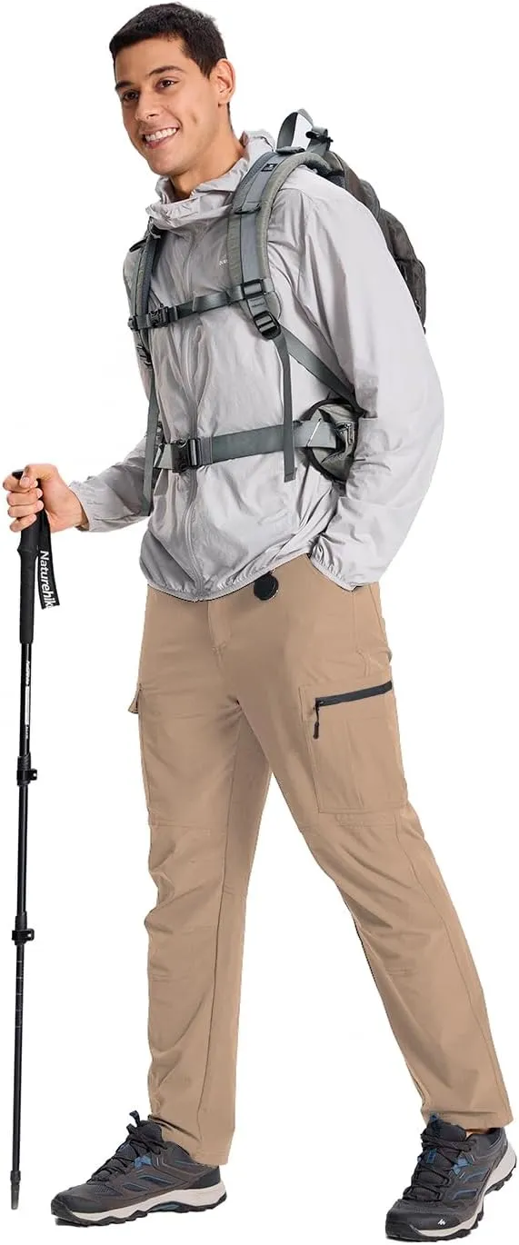 Mens Lightweight Hiking Cargo Pants Quick Dry Waterproof Travel Fishing Climbing Outdoor Tactical Work Pants for Men