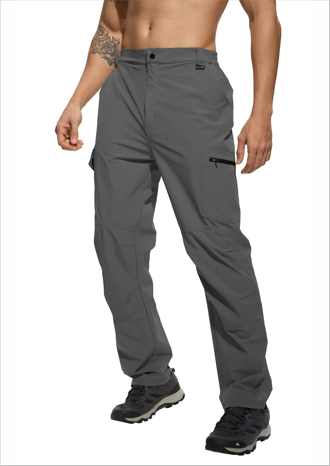 Men's Lightweight Hiking Cargo Pants Waterproof Quick Dry Travel Climbing Camping Fishing Mens Work Pants Outdoor