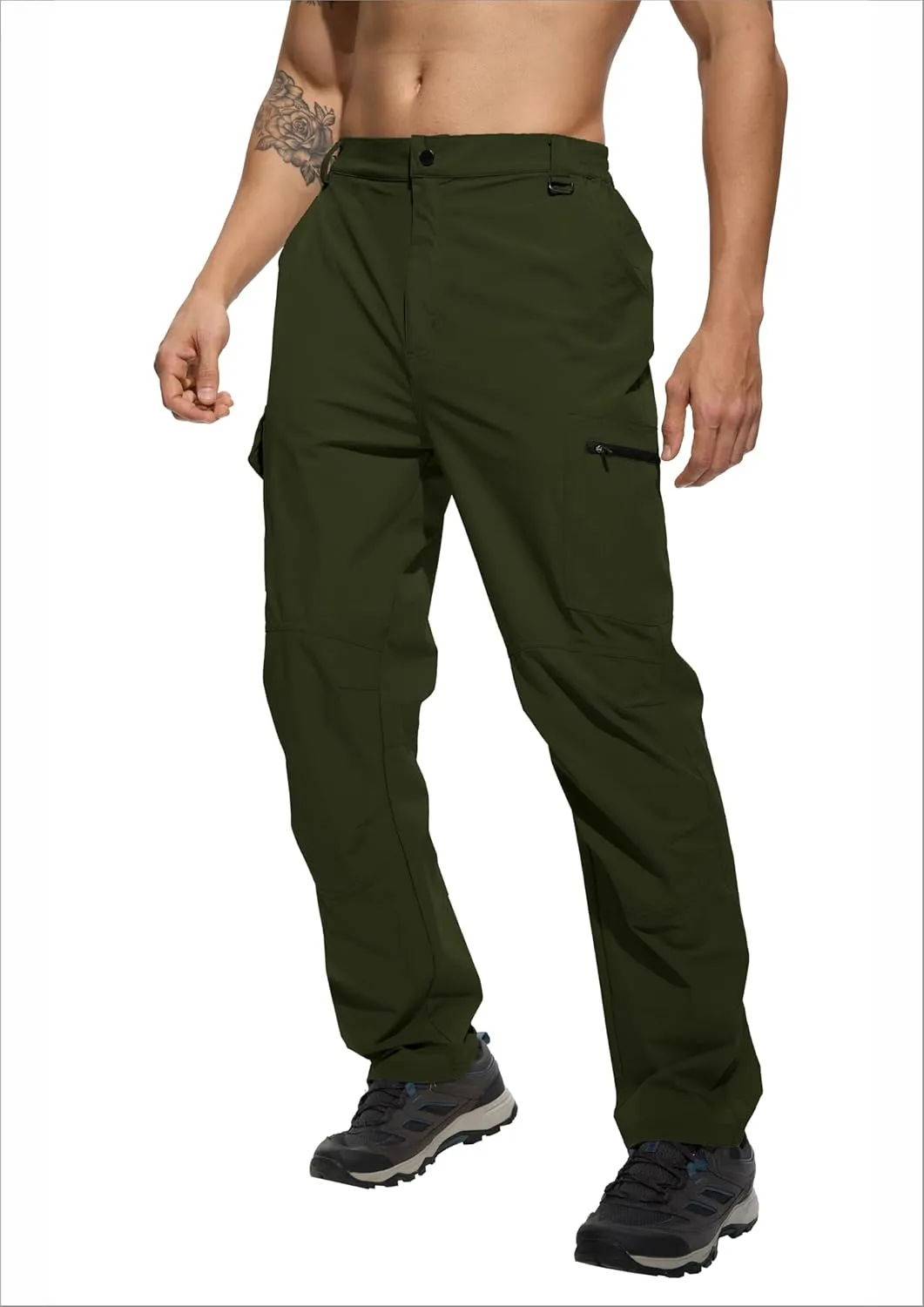 Men's Lightweight Hiking Cargo Pants Waterproof Quick Dry Travel Climbing Camping Fishing Mens Work Pants Outdoor