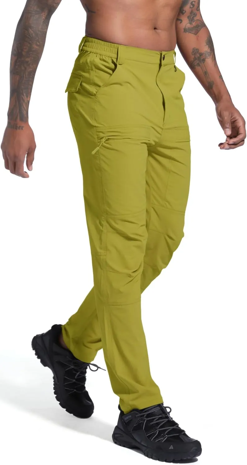 Men's Lightweight Hiking Cargo Pants Waterproof Quick Dry Travel Fishing Climbing Work Outdoor Pants