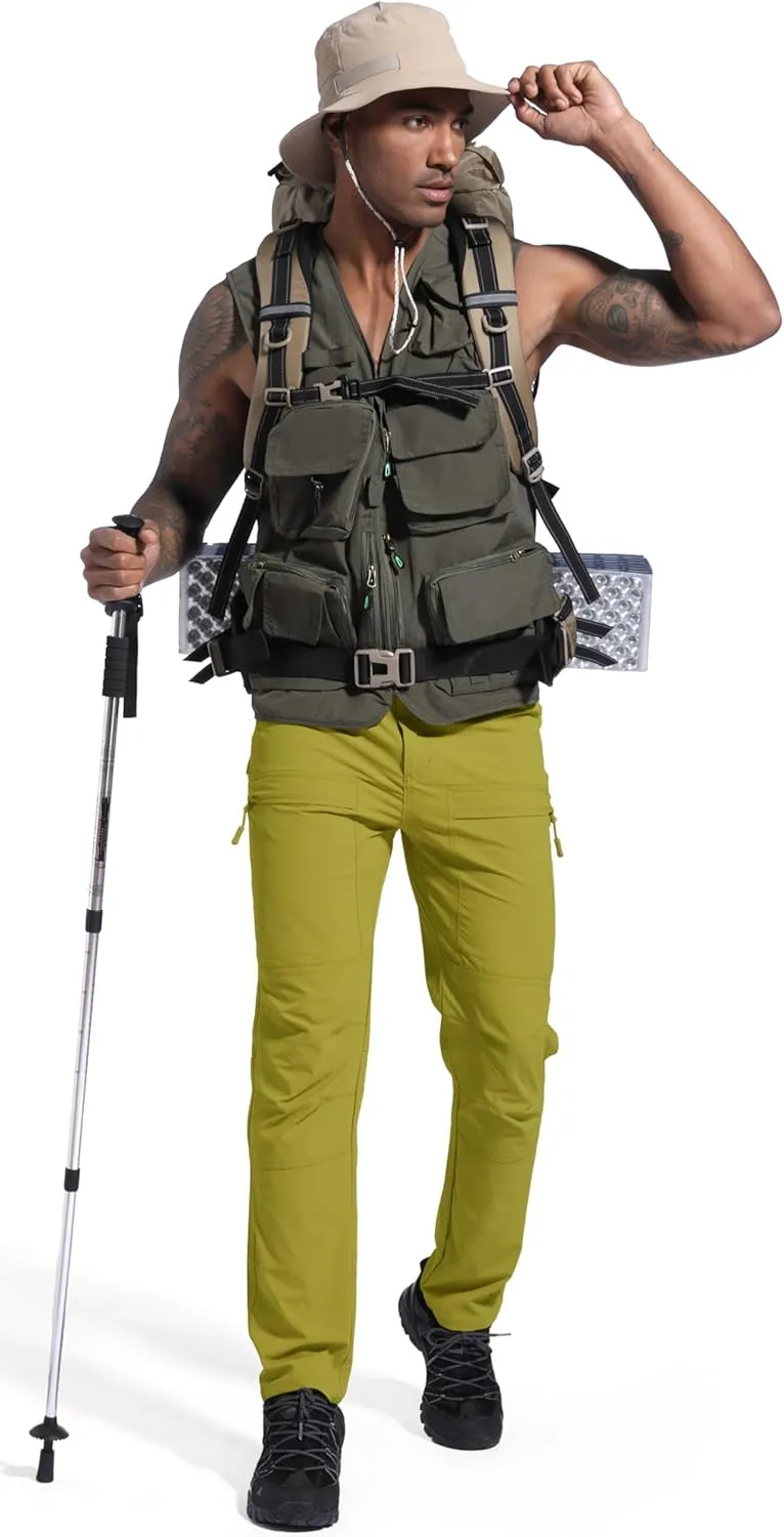 Men's Lightweight Hiking Cargo Pants Waterproof Quick Dry Travel Fishing Climbing Work Outdoor Pants