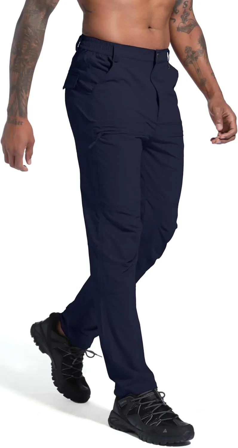 Men's Lightweight Hiking Cargo Pants Waterproof Quick Dry Travel Fishing Climbing Work Outdoor Pants