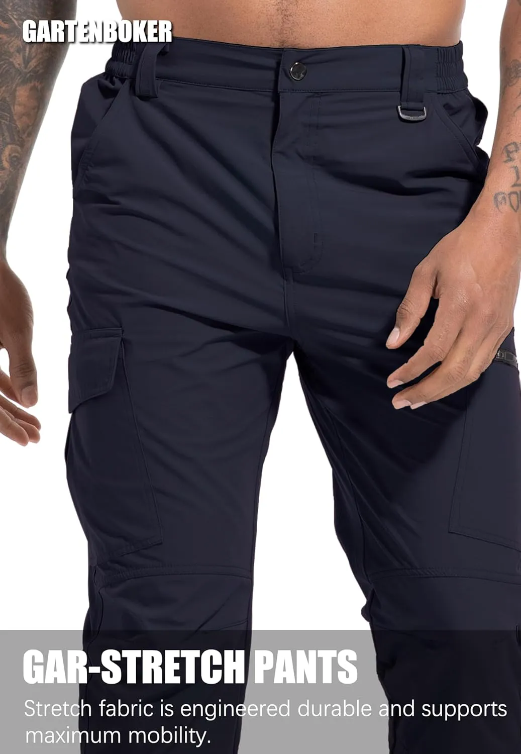 Men's Lightweight Hiking Cargo Work Pants Quick Dry Water Resistant Fishing Travel Climbing Outdoor Stretch Pants