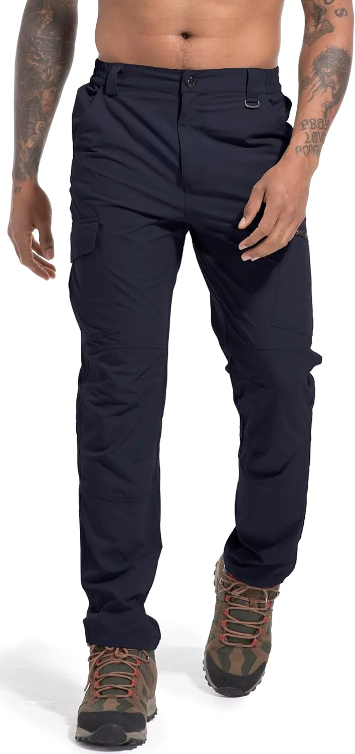 Men's Lightweight Hiking Cargo Work Pants Quick Dry Water Resistant Fishing Travel Climbing Outdoor Stretch Pants