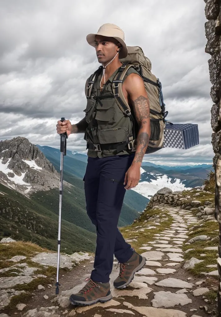 Men's Lightweight Hiking Cargo Work Pants Quick Dry Water Resistant Fishing Travel Climbing Outdoor Stretch Pants