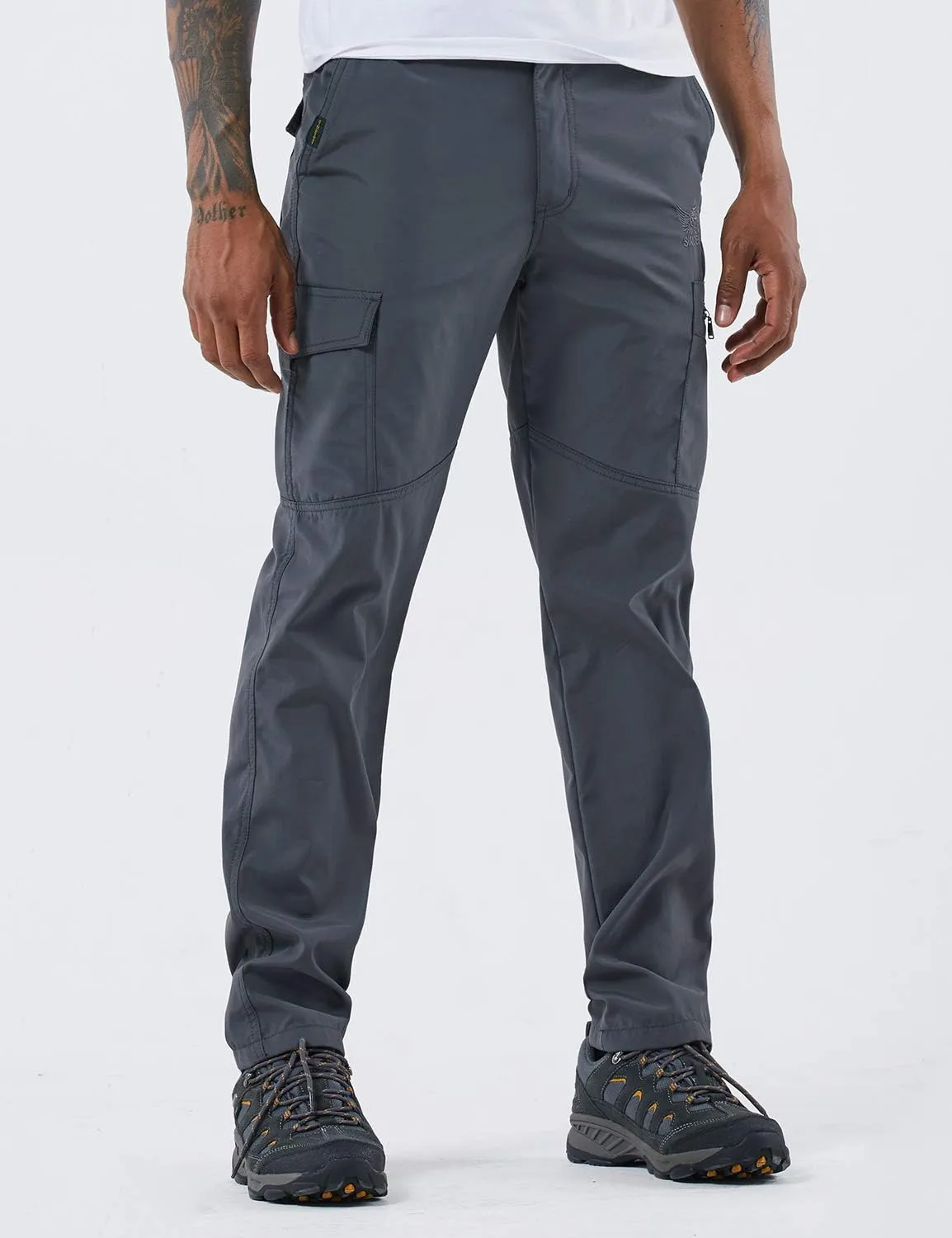 Men's Outdoor Hiking Pants Lightweight and Thick Fleece Cargo Climbing Camping Ski Trousers