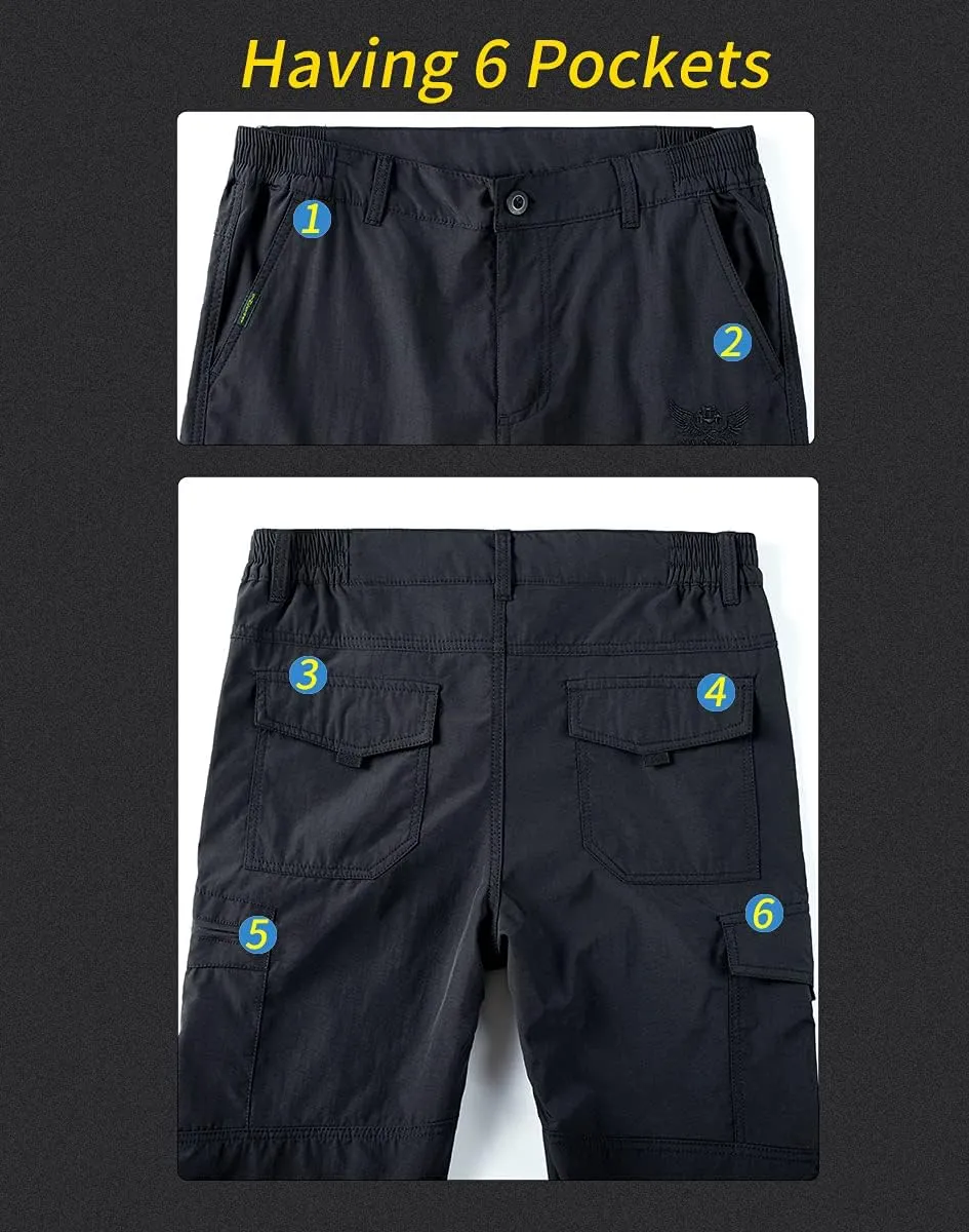 Men's Outdoor Hiking Pants Lightweight and Thick Fleece Cargo Climbing Camping Ski Trousers