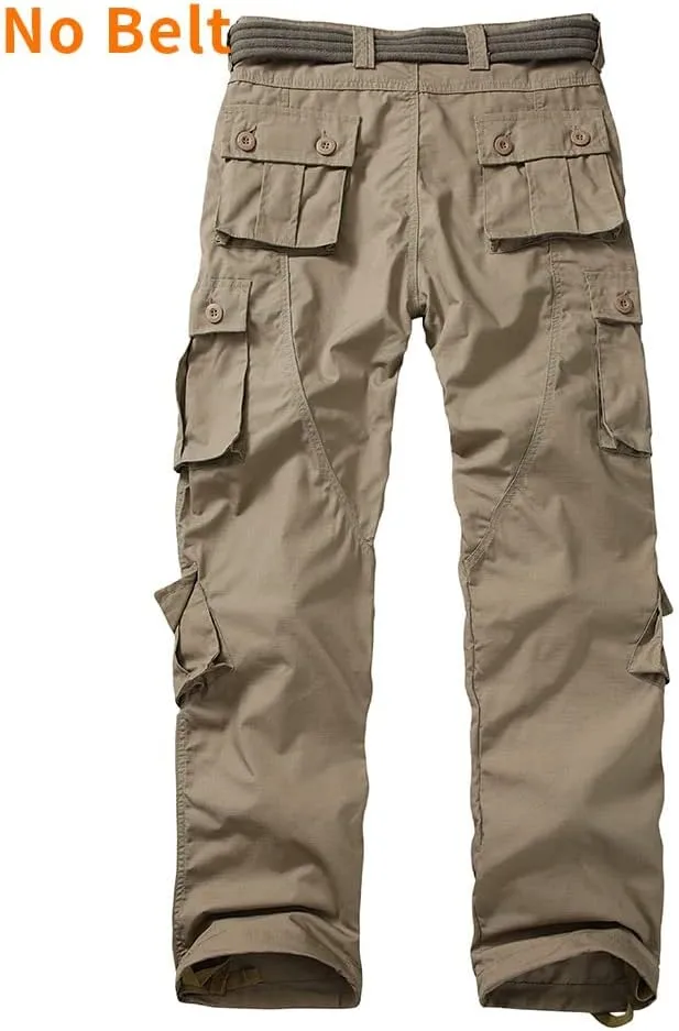 Men's Outdoor Hiking Pants, Tactical Pants Lightweight Casual Work Ripstop Cargo Pants for Men with Pockets