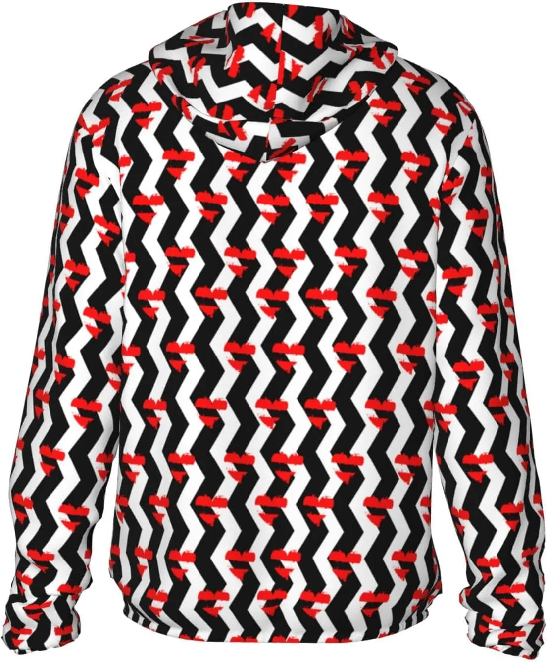 Men's Outdoor Lightweight Uv Sun Protection Jacket,Black and White Stripes Long Sleeve Hooded Shirt