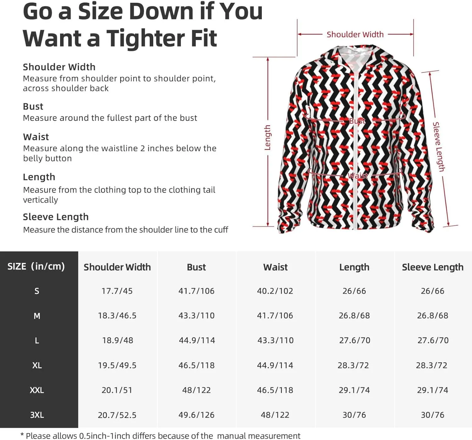 Men's Outdoor Lightweight Uv Sun Protection Jacket,Black and White Stripes Long Sleeve Hooded Shirt