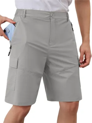 Men's Quick Dry Hiking Cargo Shorts Lightweight UPF 50  Outdoor Climbing Work Shorts with Zipper Pockets S-2XL