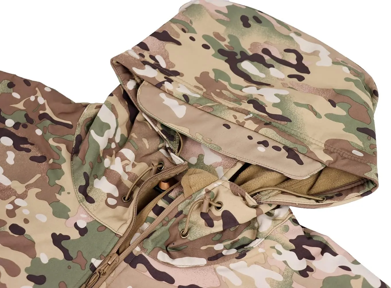 Men's Softshell Jacket Waterproof Fleece Hooded Outdoor Hunting Coat