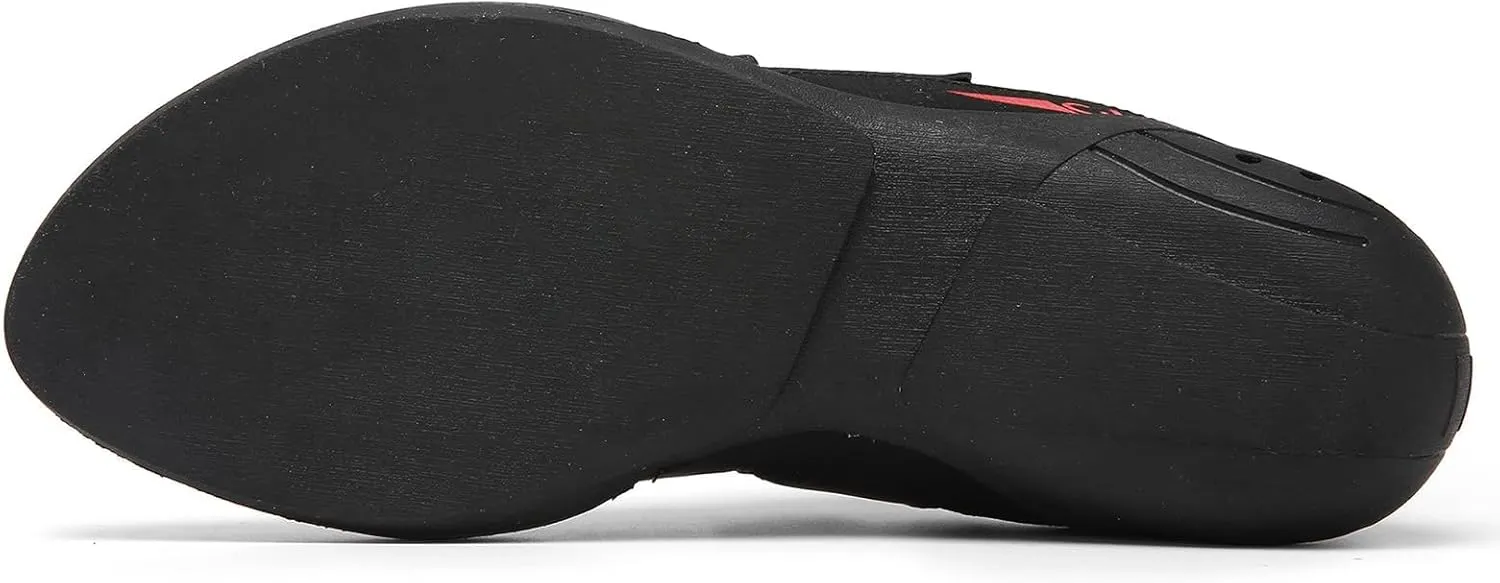 Men's Wall Climbing Shoes, Non-Slip Double-Strap Bouldering Sport Shoes Breathable Rock Climbing Shoes for Adult