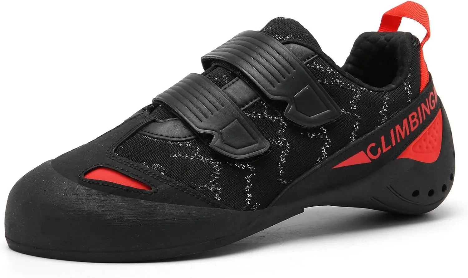 Men's Wall Climbing Shoes, Non-Slip Double-Strap Bouldering Sport Shoes Breathable Rock Climbing Shoes for Adult