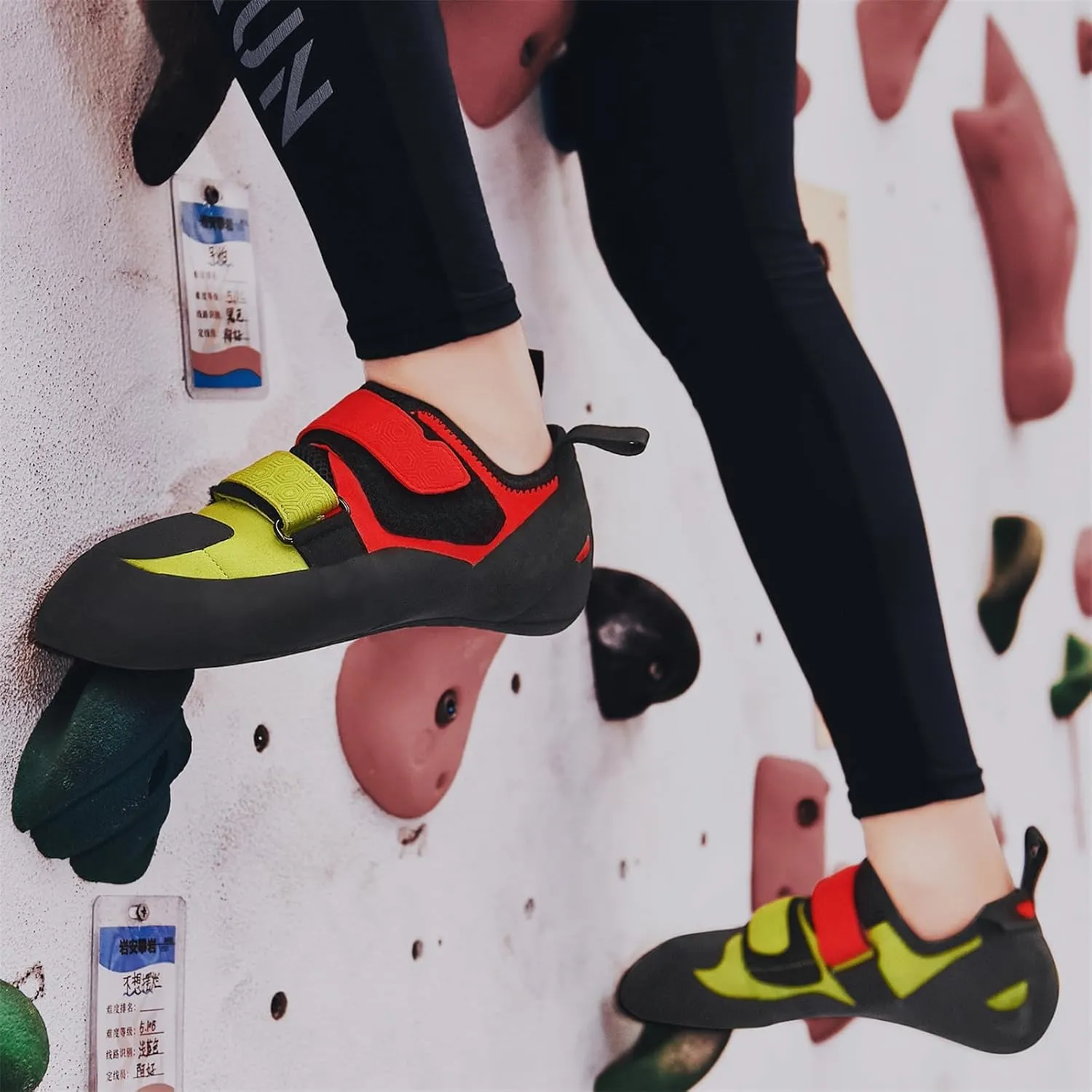 Mens Womens Rock Climbing Shoes Slip on Bouldering Trainers Casual Breathable Indoor Wall Climbing Shoes Lightweight Gym Sneakers