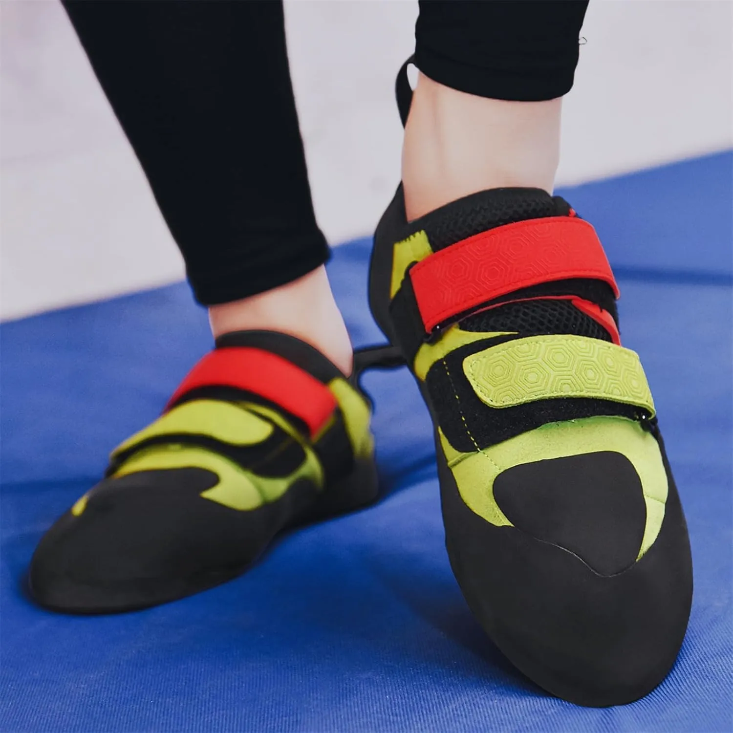 Mens Womens Rock Climbing Shoes Slip on Bouldering Trainers Casual Breathable Indoor Wall Climbing Shoes Lightweight Gym Sneakers