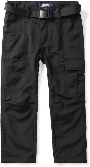 Mesinsefra Kids'Cargo Pants,Boy's Casual Outdoor Quick Dry Lightweight Hiking Climbing Camping Fishing Trousers