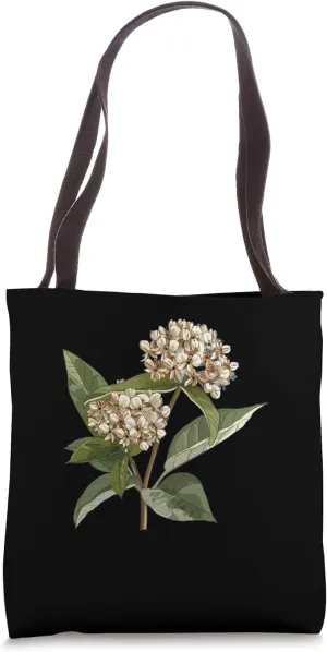 Milkweed Flowers Caricature Tote Bag
