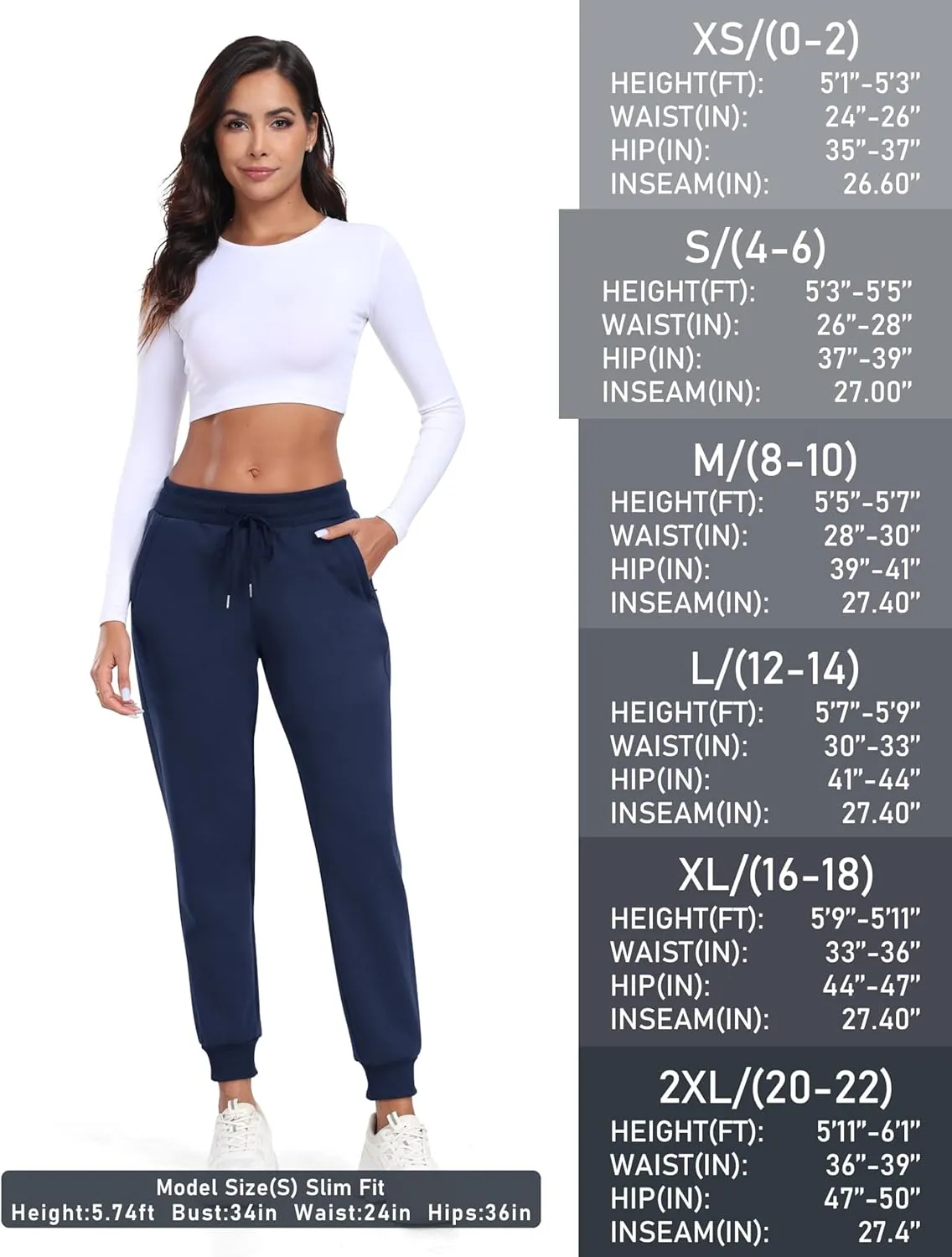 MoFiz Women's Fleece Lined Hiking Pants Water Resistant High Waisted Thermal Joggers Winter Running Sweatpants Zip Pockets