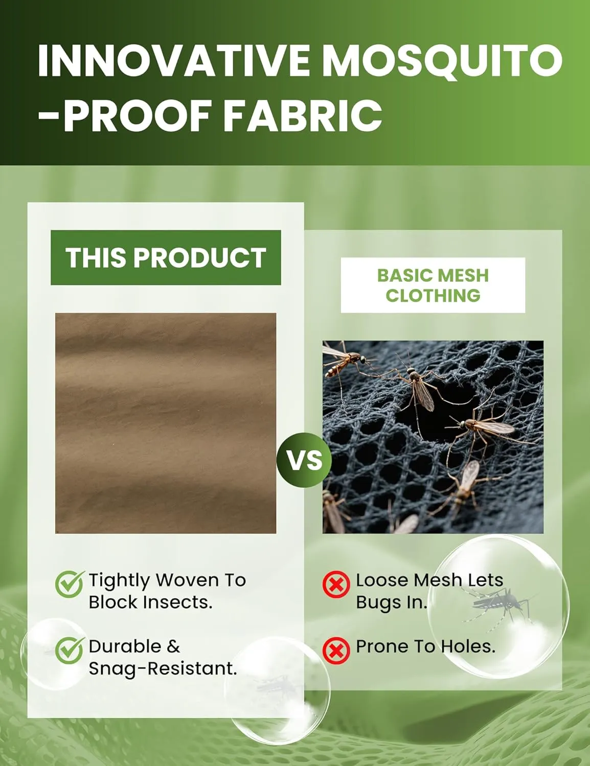 Mosquito Jacket, Durable Bug-Proof Jacket with Adjustable Hood & Pocket, Summer Adventures Mosquito Proof Clothing