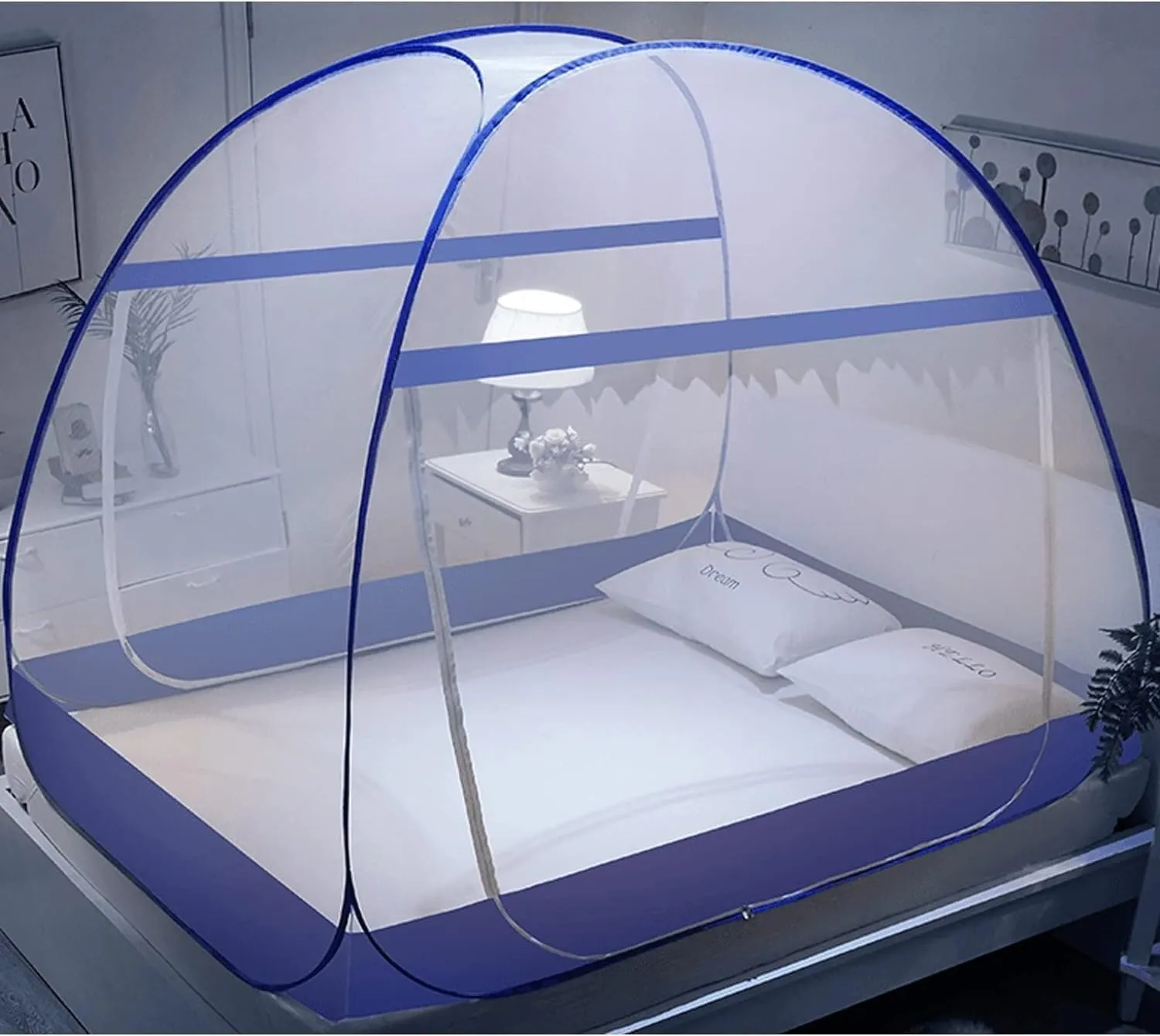 Mosquito Net, Portable Folding Mosquito Net, Bottom Anti-Mosquito Bite, Suitable for Camping, Home and Outdoor.(1.8 * 2.0m)