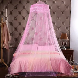 Mosquito Net,Bed Canopy for Double and Single Bed,Cots,Princess Dome Mosquito Mesh Curtain Bed Tent with Adhesive Hook Travel Bag 60x260x1100 cm(Pink)