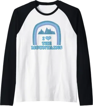 Mountain Climber Hiker Naturist High Altitude Rock Climbing Raglan Baseball Tee