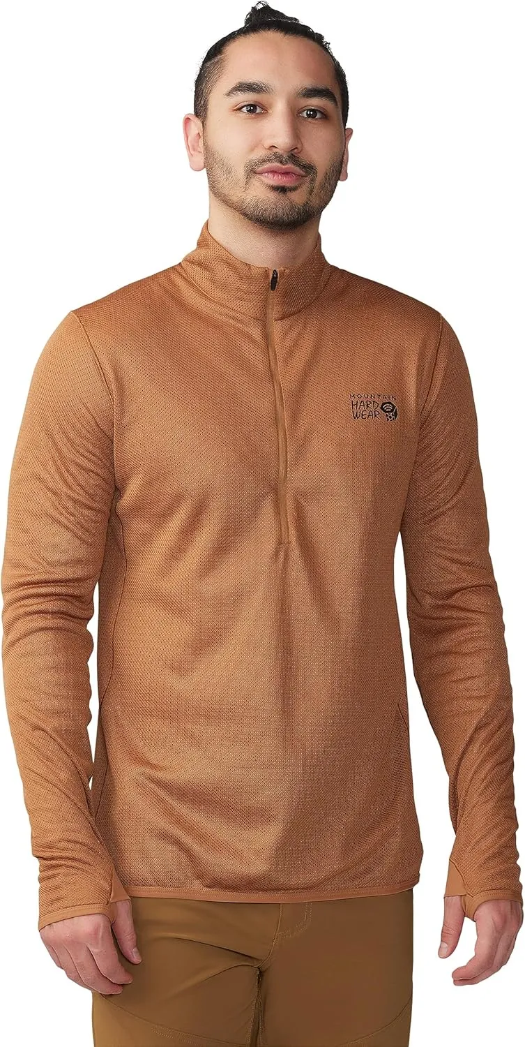 Mountain Hardwear Men's Airmesh 1/2 Zip Jacket for Hiking, Rock Climbing, and Backpacking | Quick-Drying and Lightweight