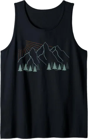 Mountain nature forest graphic design tree climbing Hiking Tank Top