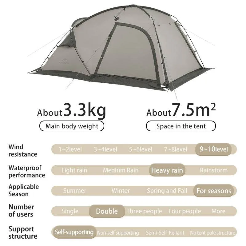 Mountain Peak Hot Tent One-Bedroom One Living Room
