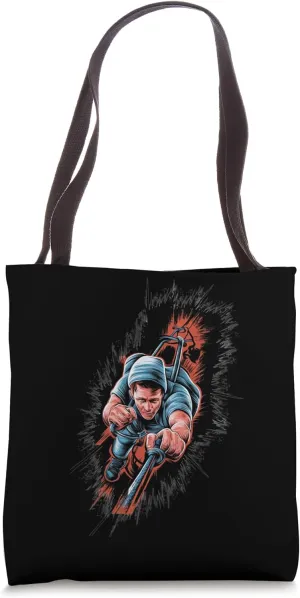 Mountaineer, climber, bouldering, climbs with equipment Tote Bag