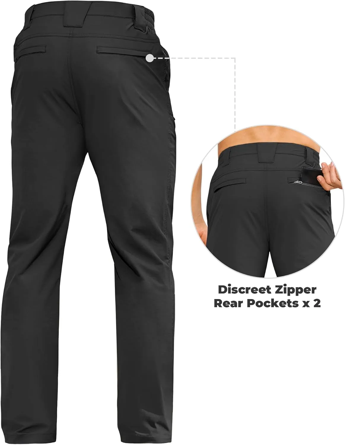 MOURCE Hiking Pants Men Quick Dry - Water Resistant Lightweight Cargo Pants for Men 7 Pockets Outdoor Travel Climbing